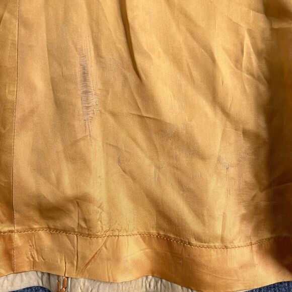 Vintage North Beach Leather Jacket Cream Whipstitch Button Up Hippie Pockets - Picture 6 of 16